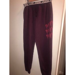 Pink boyfriend sweatpants